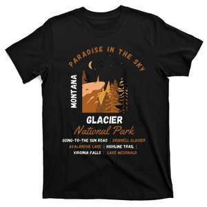 Paradise In The Sky Montana Glacier National Park Adventure T-Shirt