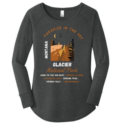 Paradise In The Sky Montana Glacier National Park Adventure Women's Perfect Tri Tunic Long Sleeve Shirt