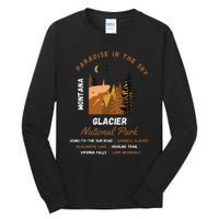 Paradise In The Sky Montana Glacier National Park Adventure Tall Long Sleeve T-Shirt