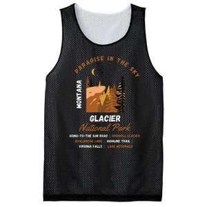 Paradise In The Sky Montana Glacier National Park Adventure Mesh Reversible Basketball Jersey Tank