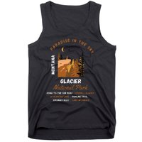 Paradise In The Sky Montana Glacier National Park Adventure Tank Top