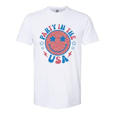 Party In The USA 4th Of July Preppy Smile Softstyle® CVC T-Shirt