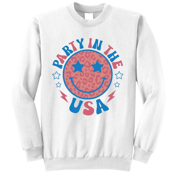 Party In The USA 4th Of July Preppy Smile Sweatshirt