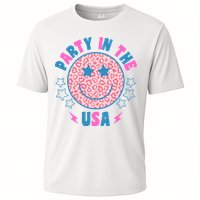 Party In The Usa Retro Star Smile Cooling Performance Crew T-Shirt
