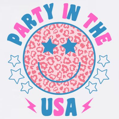 Party In The Usa Retro Star Smile T-Shirt