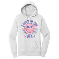 Party In The Usa Retro Star Smile Women's Pullover Hoodie