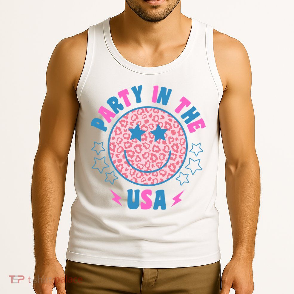 Party In The Usa Retro Star Smile Tank Top