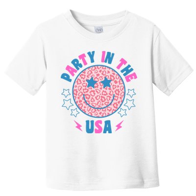 Party In The Usa Retro Star Smile Toddler T-Shirt