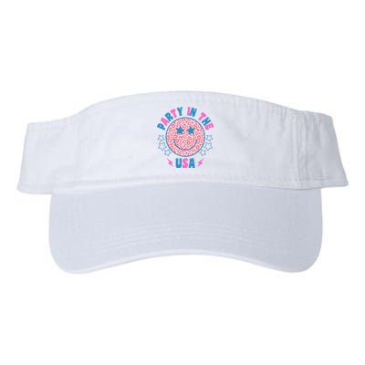 Party In The Usa Retro Star Smile Valucap Bio-Washed Visor