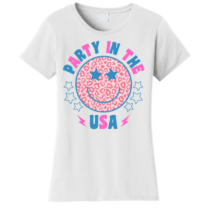 Party In The Usa Retro Star Smile Women's T-Shirt