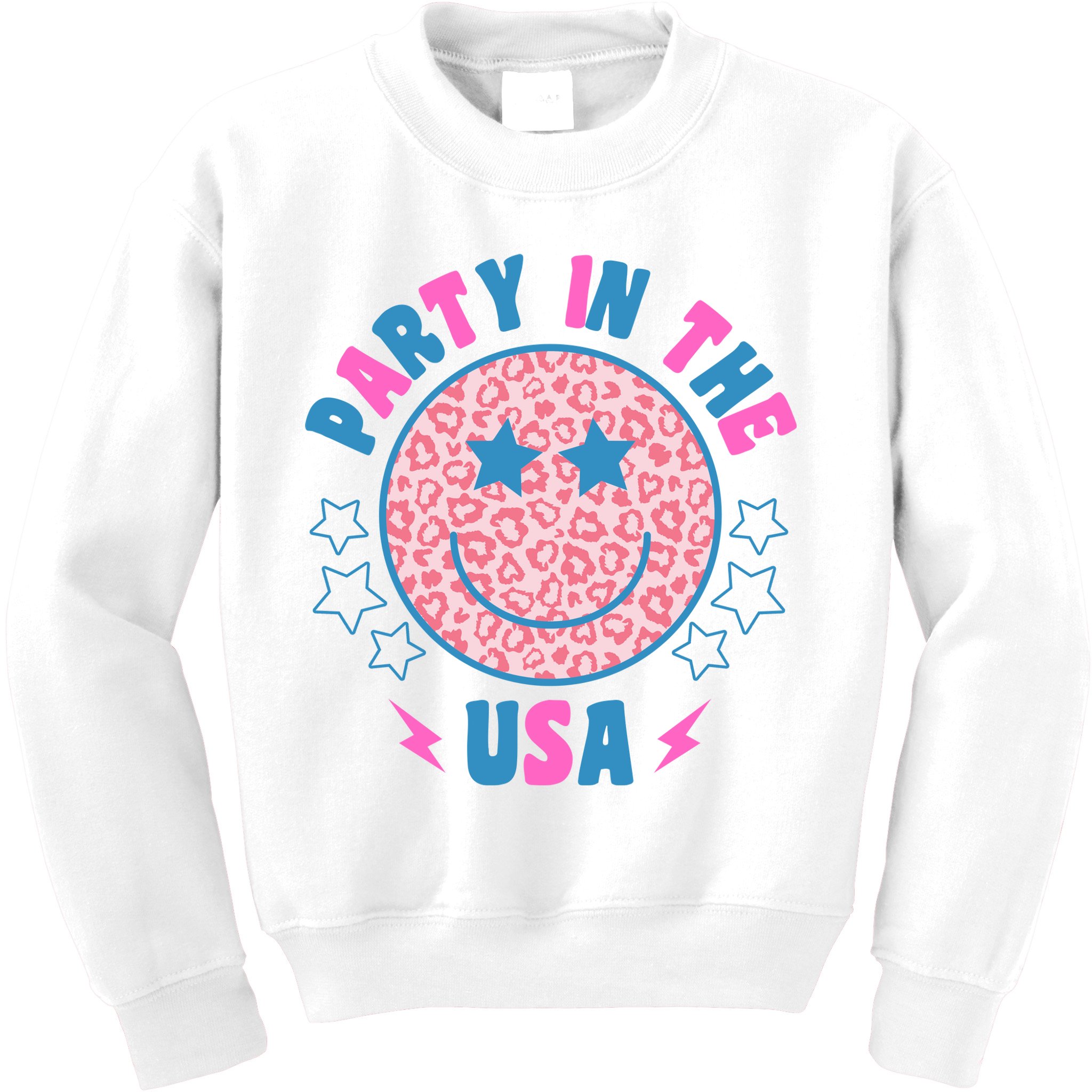 Party In The Usa Retro Star Smile Kids Sweatshirt