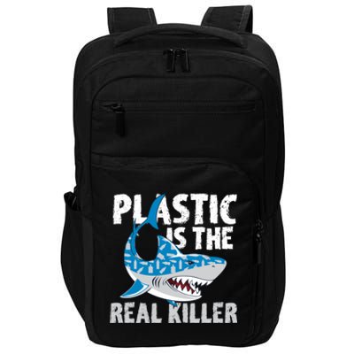 Plastic Is The Real Killer Save Shark Environt Awareness Gift Impact Tech Backpack