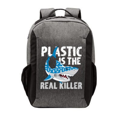 Plastic Is The Real Killer Save Shark Environt Awareness Gift Vector Backpack