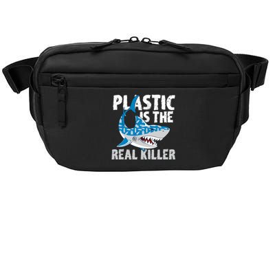 Plastic Is The Real Killer Save Shark Environt Awareness Gift Crossbody Pack