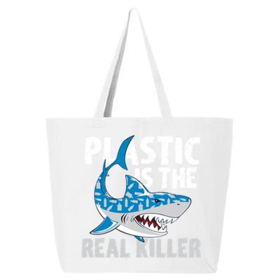 Plastic Is The Real Killer Save Shark Environt Awareness Gift 25L Jumbo Tote