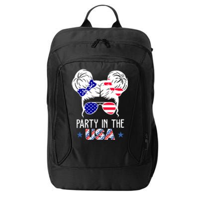 Party In The Usa Hair Bun 4th Of July City Backpack