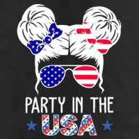 Party In The Usa Hair Bun 4th Of July Adult Drive Performance Visor