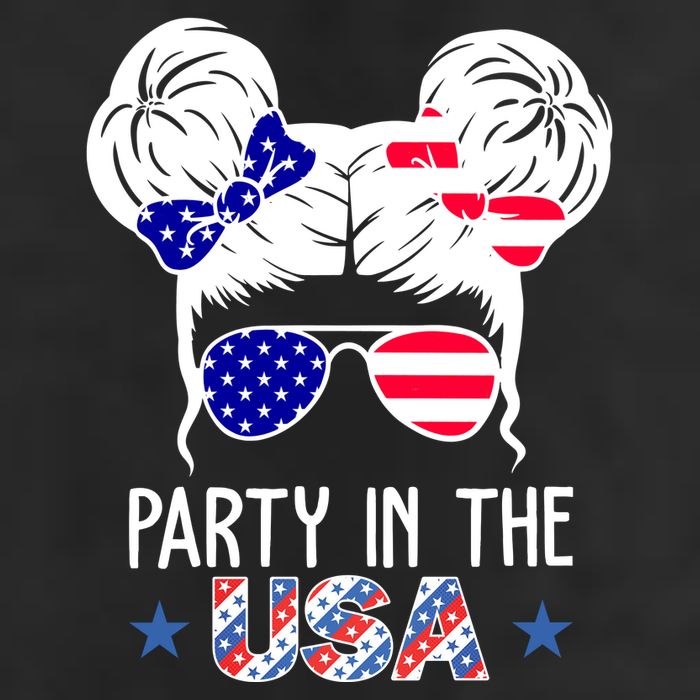 Party In The Usa Hair Bun 4th Of July Adult Drive Performance Visor