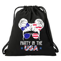 Party In The Usa Hair Bun 4th Of July Drawstring Bag