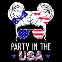 Party In The Usa Hair Bun 4th Of July 16 in Basic Backpack
