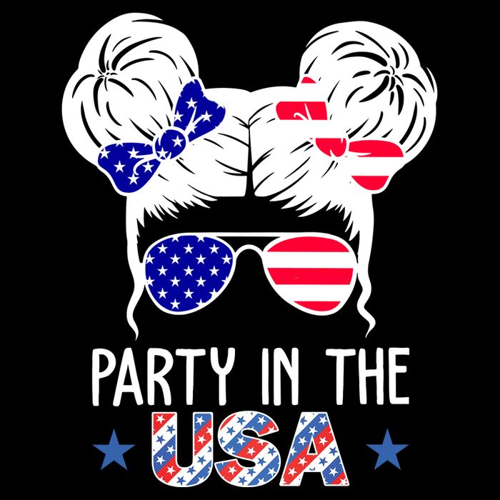 Party In The Usa Hair Bun 4th Of July 16 in Basic Backpack