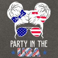 Party In The Usa Hair Bun 4th Of July Cotton Canvas Backpack