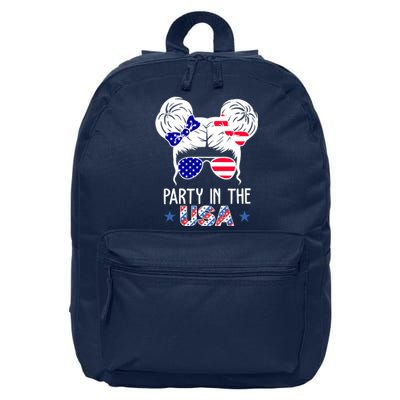 Party In The Usa Hair Bun 4th Of July 16 in Basic Backpack