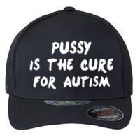 Pussy Is The Cure For Autism Positive Message Flexfit Unipanel Trucker Cap