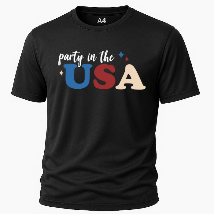 Party In The USA Holiday Festive Cooling Performance Crew T-Shirt