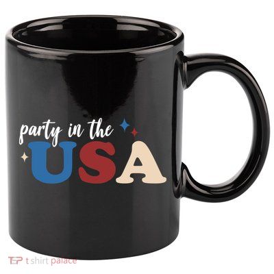 Party In The USA Holiday Festive 11oz C Handle Ceramic Mug