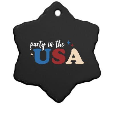 Party In The USA Holiday Festive Ceramic Star Ornament