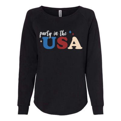 Party In The USA Holiday Festive Womens California Wash Sweatshirt