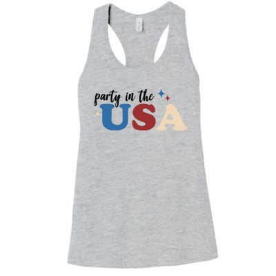 Party In The USA Holiday Festive Women's Racerback Tank