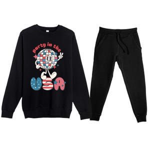 Party In The USA Premium Crewneck Sweatsuit Set