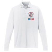 Party In The USA Performance Long Sleeve Polo