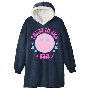 Party In The USA Retro Star Smile Hooded Wearable Blanket