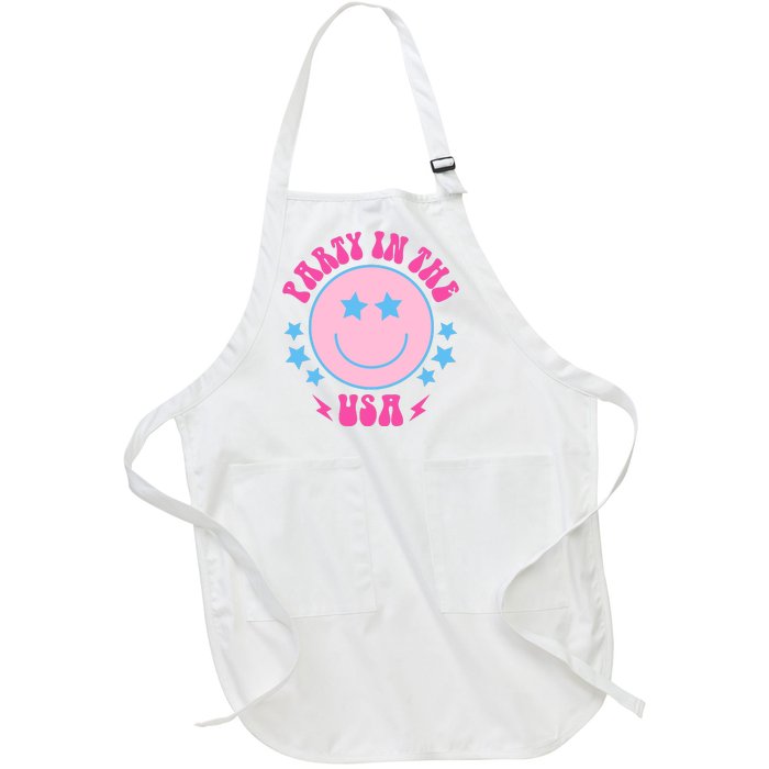 Party In The USA Retro Star Smile Full-Length Apron With Pockets