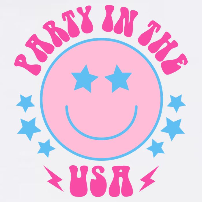 Party In The USA Retro Star Smile Bucket Hat
