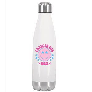 Party In The USA Retro Star Smile Stainless Steel Insulated Water Bottle