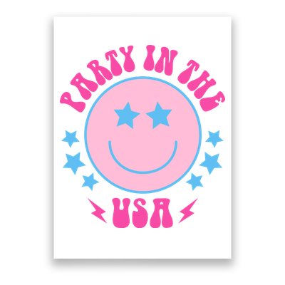 Party In The USA Retro Star Smile Poster