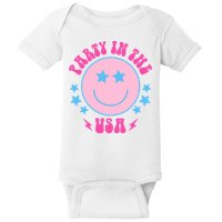 Party In The USA Retro Star Smile Baby Bodysuit