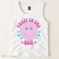 Party In The USA Retro Star Smile Tank Top