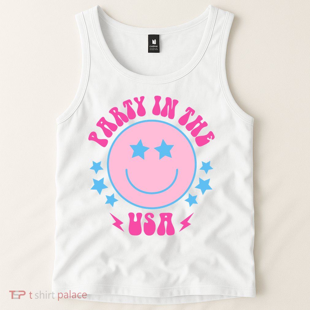 Party In The USA Retro Star Smile Tank Top