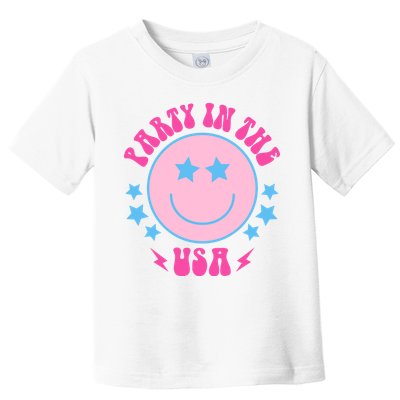 Party In The USA Retro Star Smile Toddler T-Shirt
