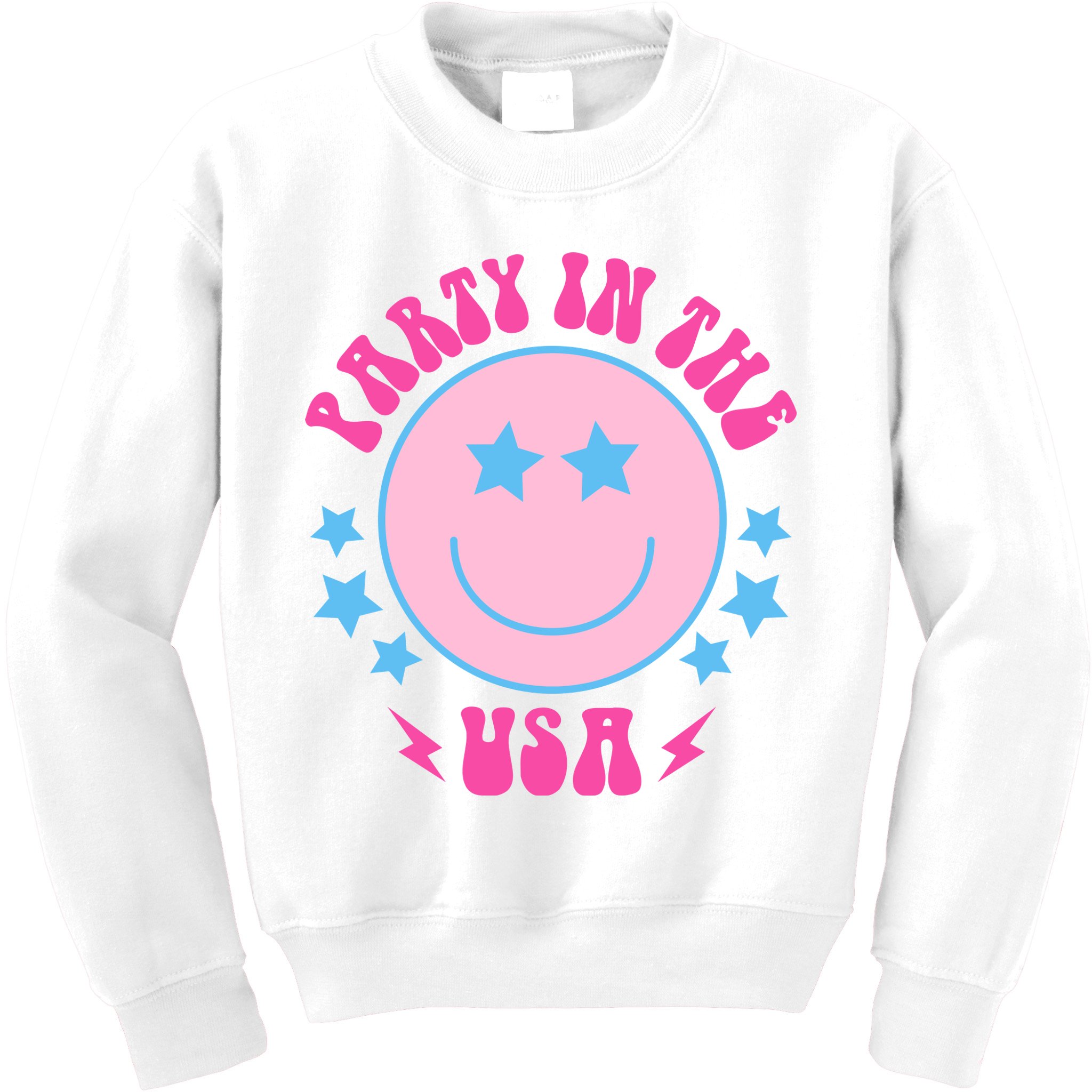 Party In The USA Retro Star Smile Kids Sweatshirt