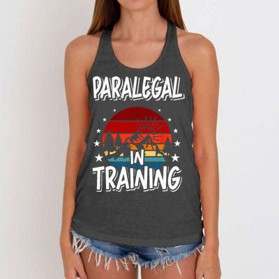 Paralegal in Training Future Paralegal Women's Knotted Racerback Tank