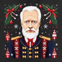 Pyotr Ilyich Tchaikovsky Christmas Nutcracker Composer 7 Panel Mesh Trucker Snapback Hat