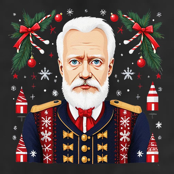 Pyotr Ilyich Tchaikovsky Christmas Nutcracker Composer 7 Panel Mesh Trucker Snapback Hat