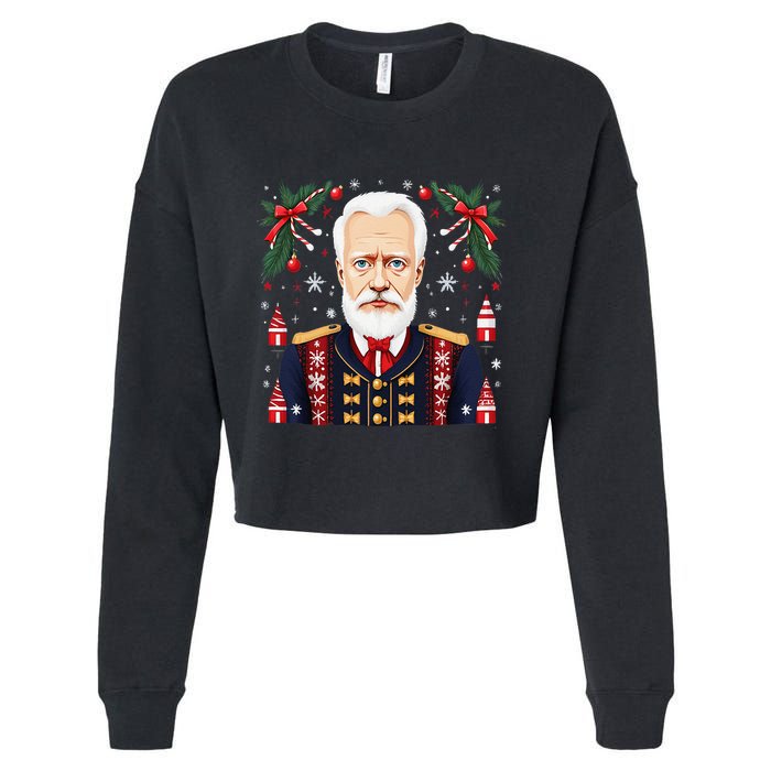 Pyotr Ilyich Tchaikovsky Christmas Nutcracker Composer Cropped Pullover Crew
