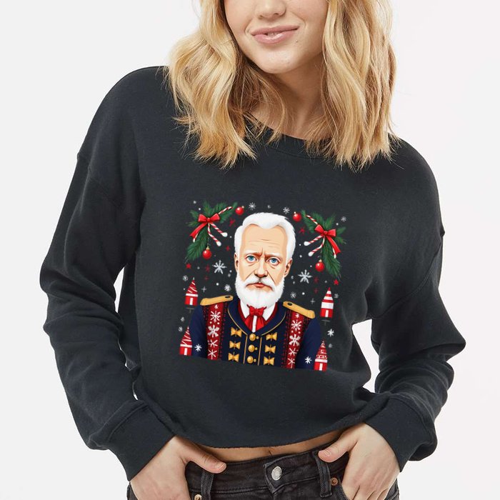 Pyotr Ilyich Tchaikovsky Christmas Nutcracker Composer Cropped Pullover Crew